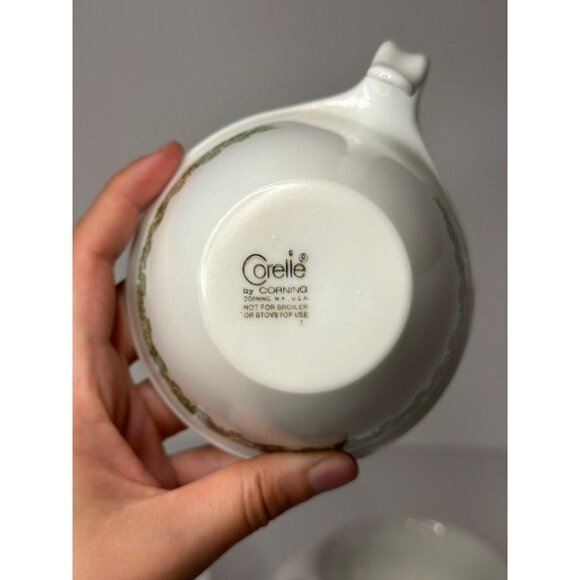 VTG Corelle Spring Blossom Green “Crazy Daisy” Coffee Tea Cups Set of 4 Kitchen - Picture 4 of 7